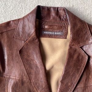 ANDREW MARC Waxed Leather Jacket